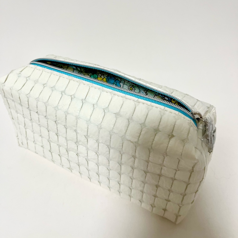 Sisley White Cosmetic Bag (7.5 x 3.5 x 2.75 inch)